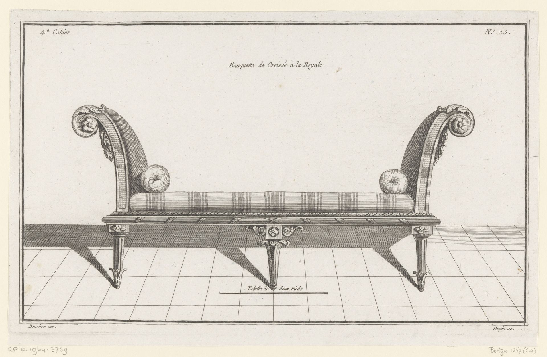 Lage bank met rolkussens by Nicolas Dupin