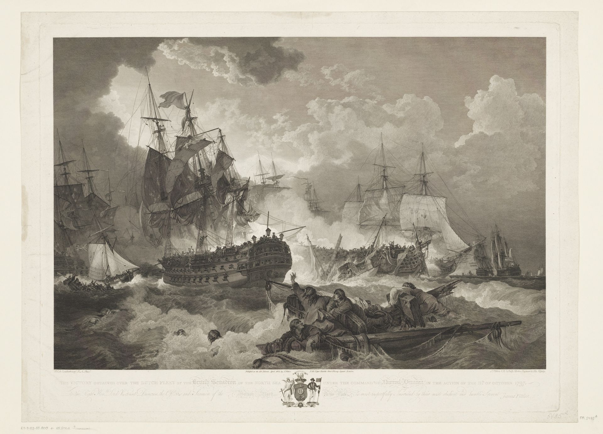 Slag bij Kamperduin, 1797 by James Fittler