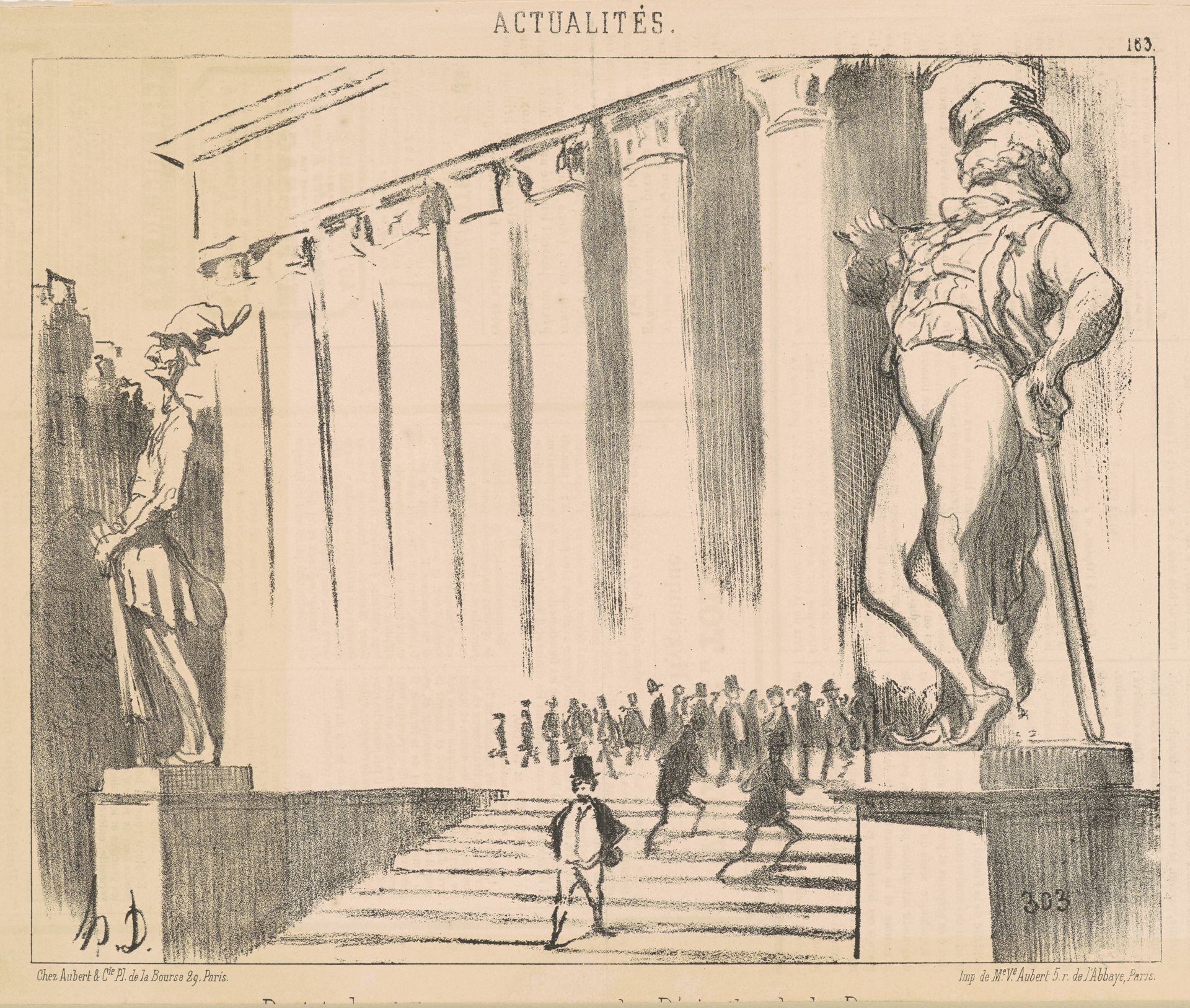 Projet de statutes pour orner ... la Bourse by Honoré Daumier