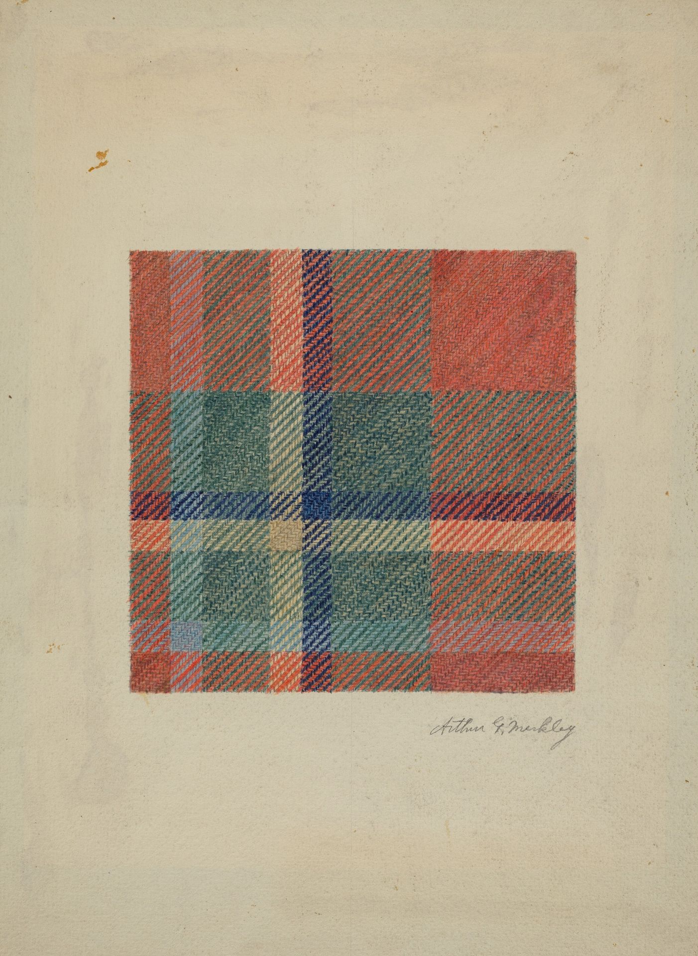 Plaid Woolen Blanket by Arthur G. Merkley