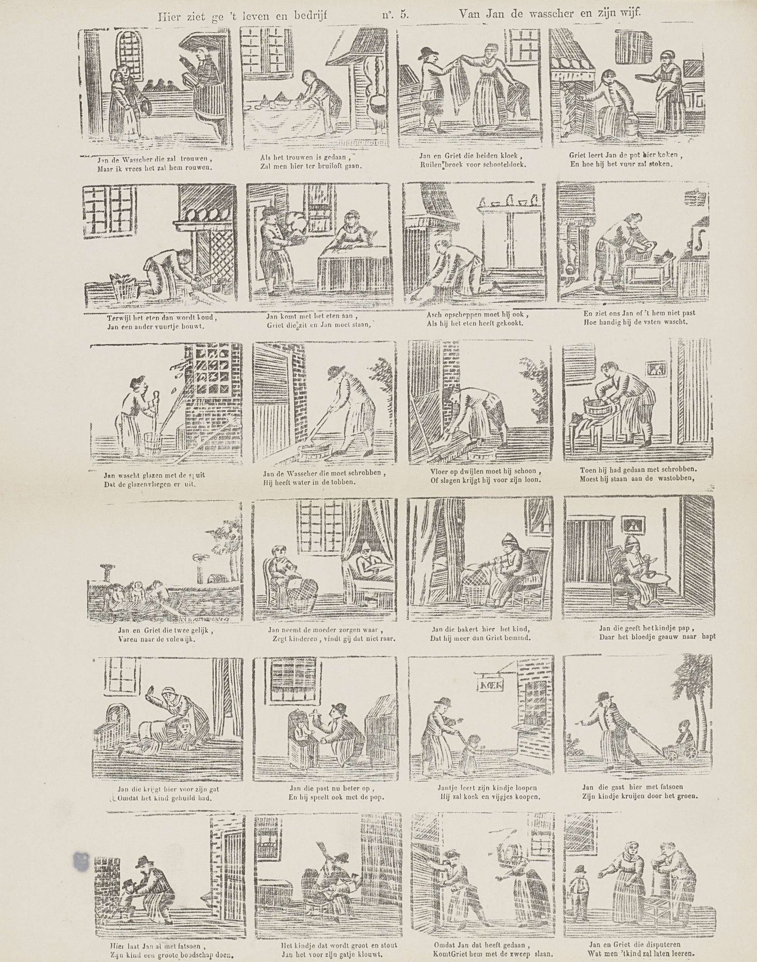 Hier ziet ge 't leven en bedrijf / Van Jan de Wasscher en zijn wijf by Alexander Cranendoncq
