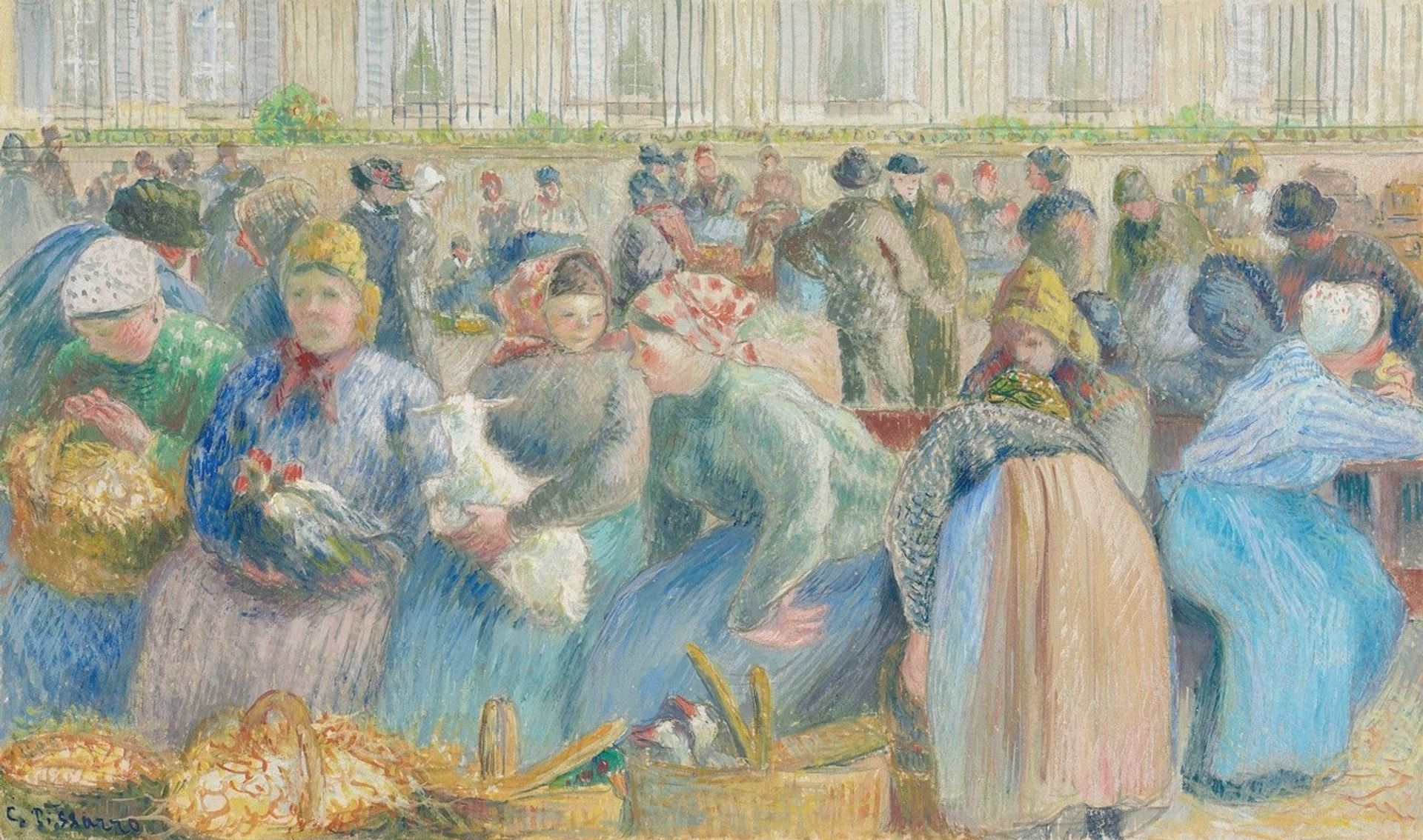 Le Marché aux oeufs by Camille Pissarro