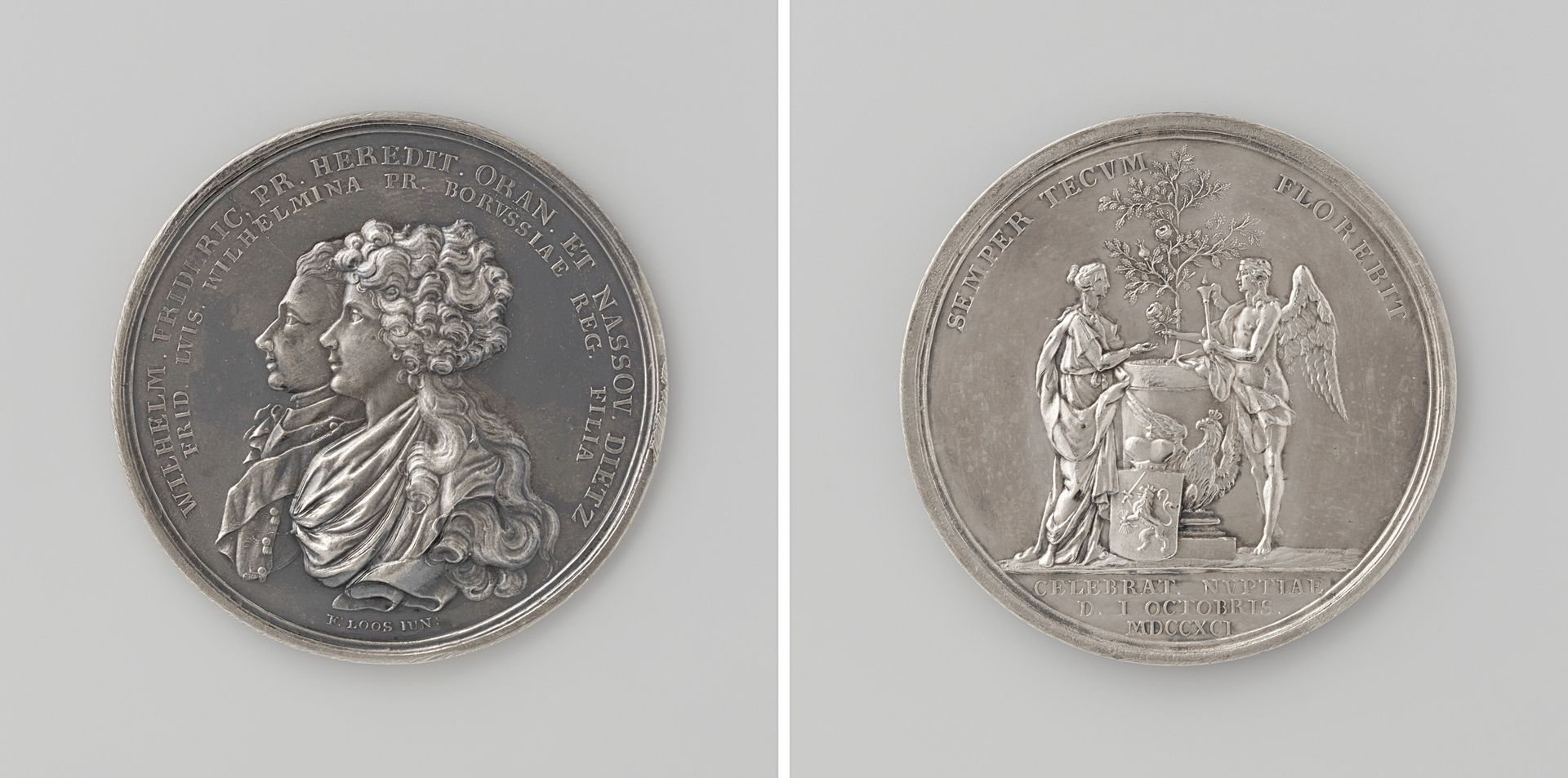 Huwelijk van Willem Frederik, erfprins van Oranje-Nassau en Fredrika Louise Wilhelmina, prinses van Pruisen by Johann Jakob Gottfried Stierle