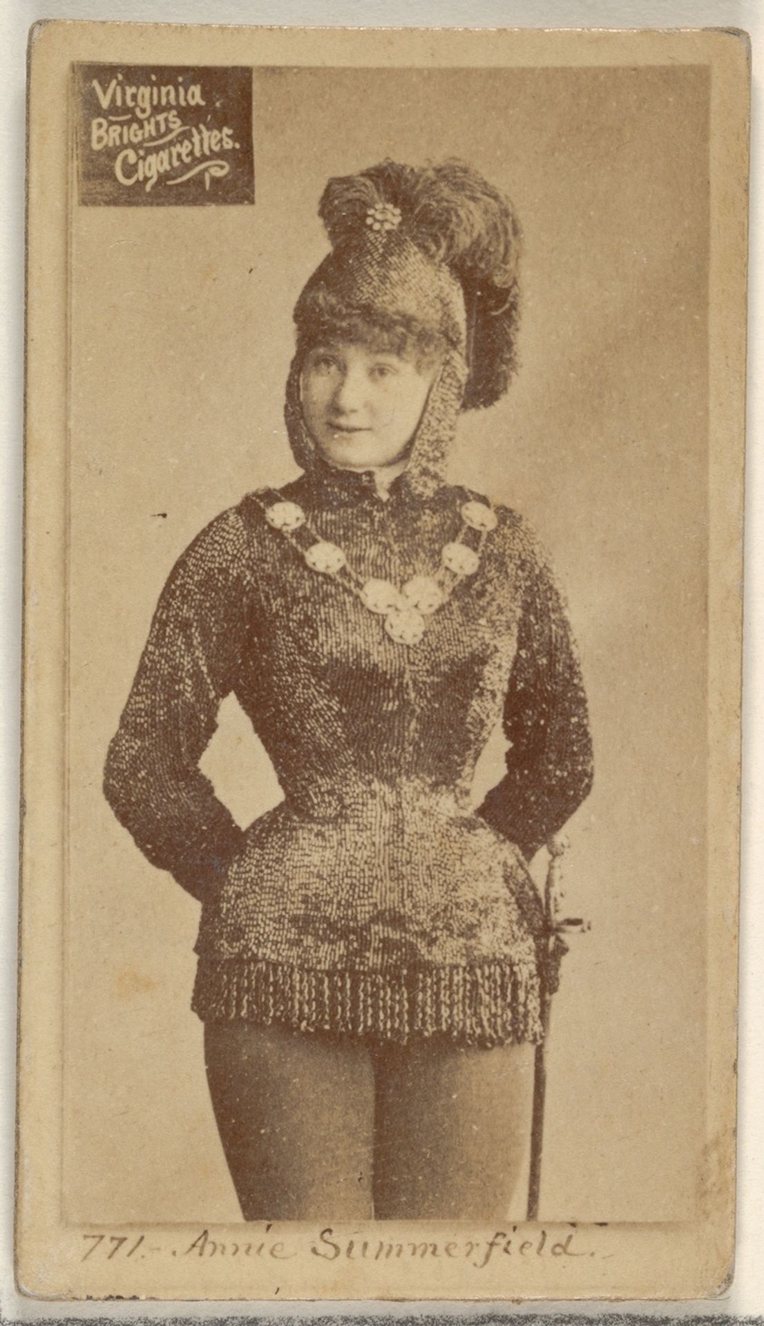 Card 771, Annie Summerfield, from the Actors and Actresses series (N45, Type 2) for Virginia Brights Cigarettes by Allen & Ginter