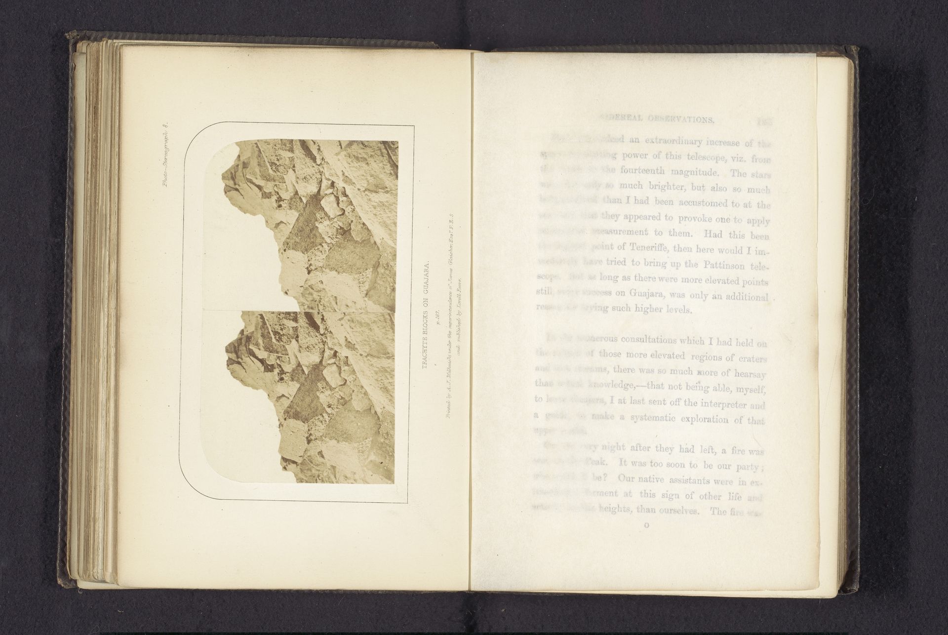 Trachyte block on Guajara by Charles Piazzi Smyth