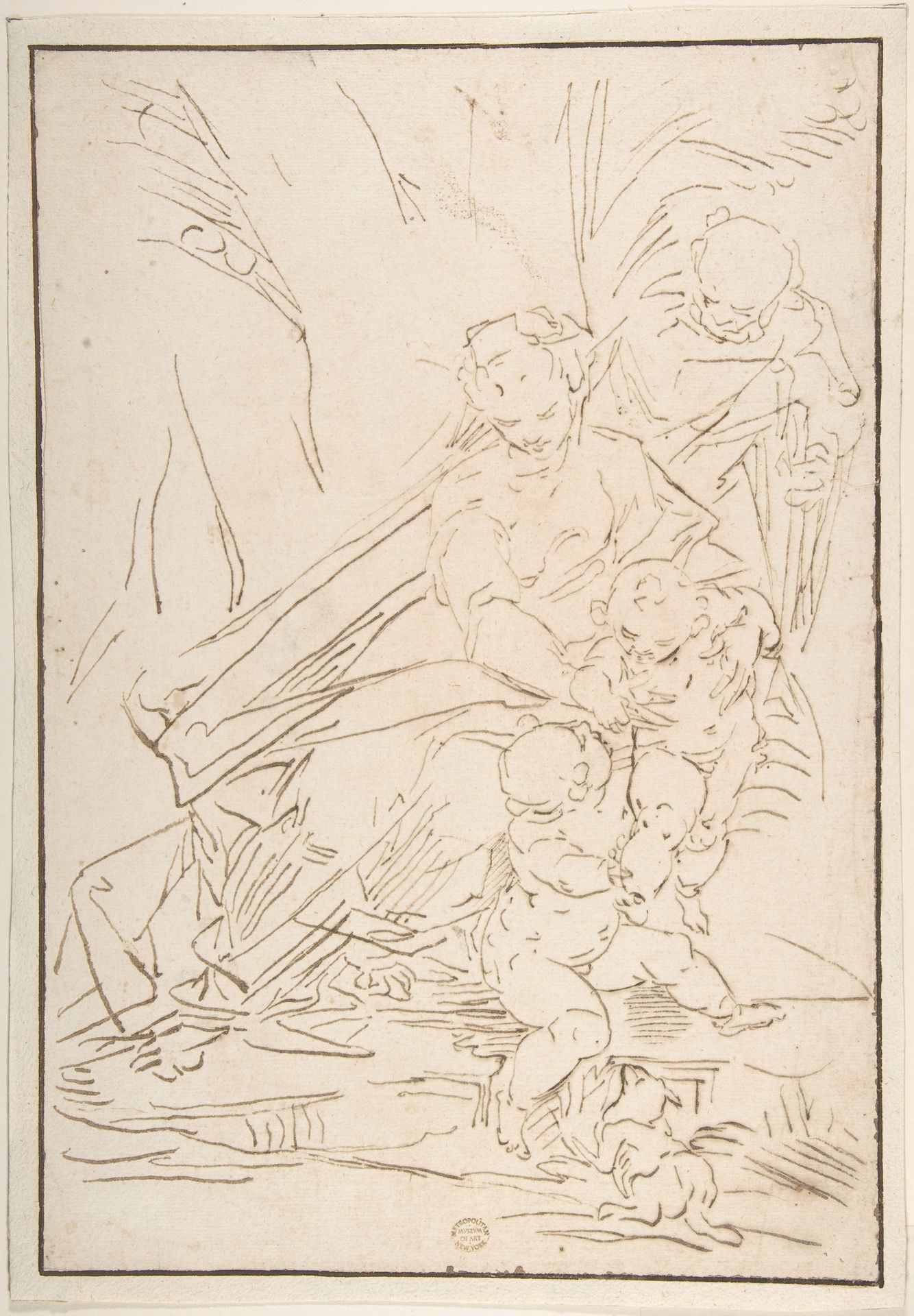 Holy Family by Luca Cambiaso