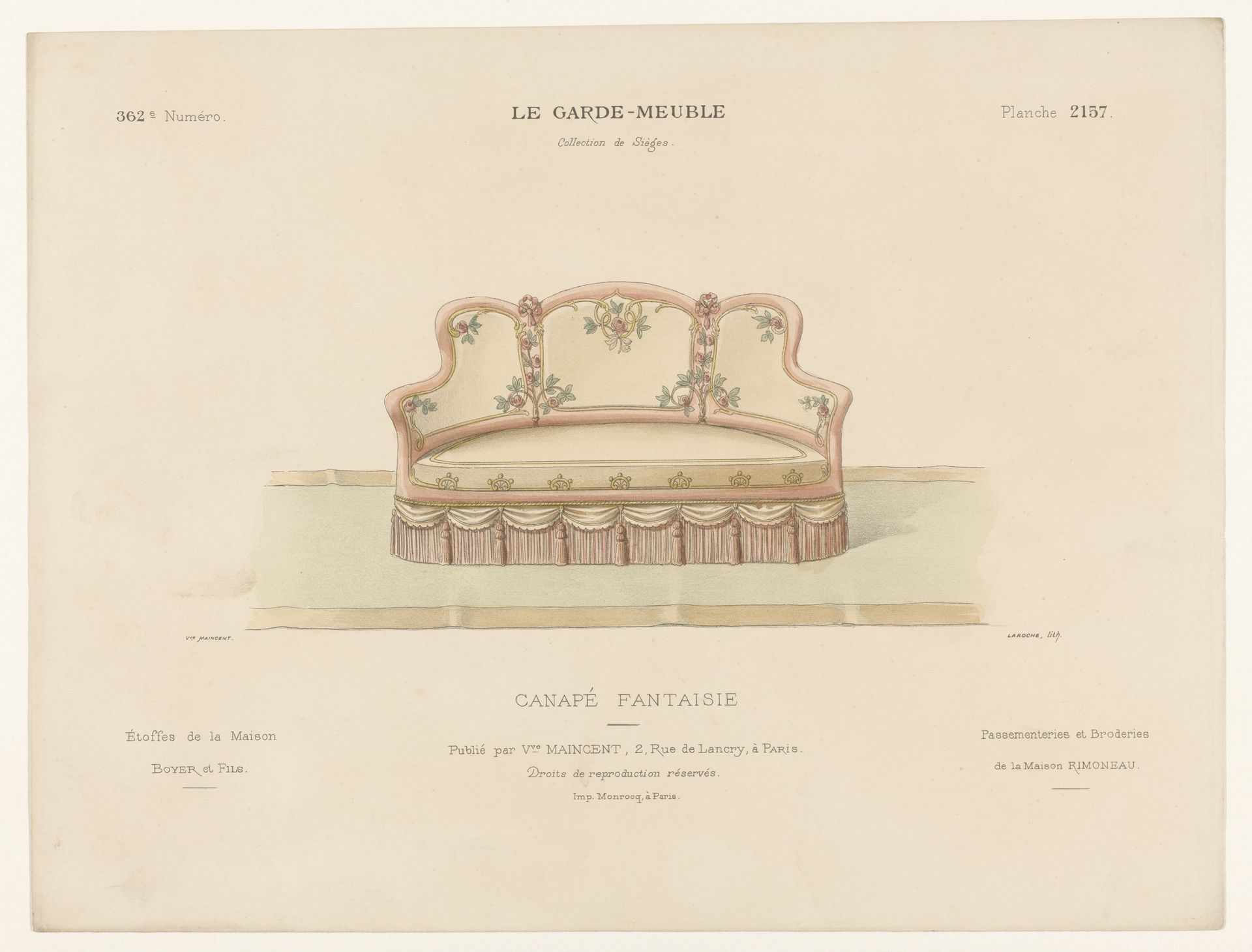 Canapé by Léon Laroche