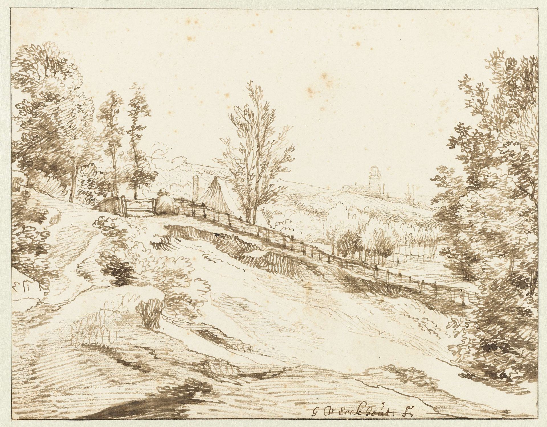 Undulating Landscape with Arnhem in the Distance by Gerbrand van den Eeckhout