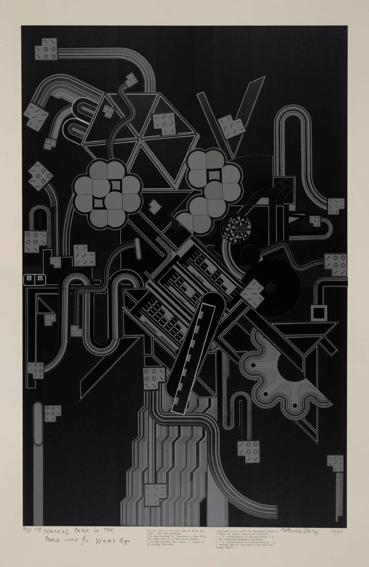 Central Park in the Dark Some 40 Years Ago by  Sir Eduardo Paolozzi