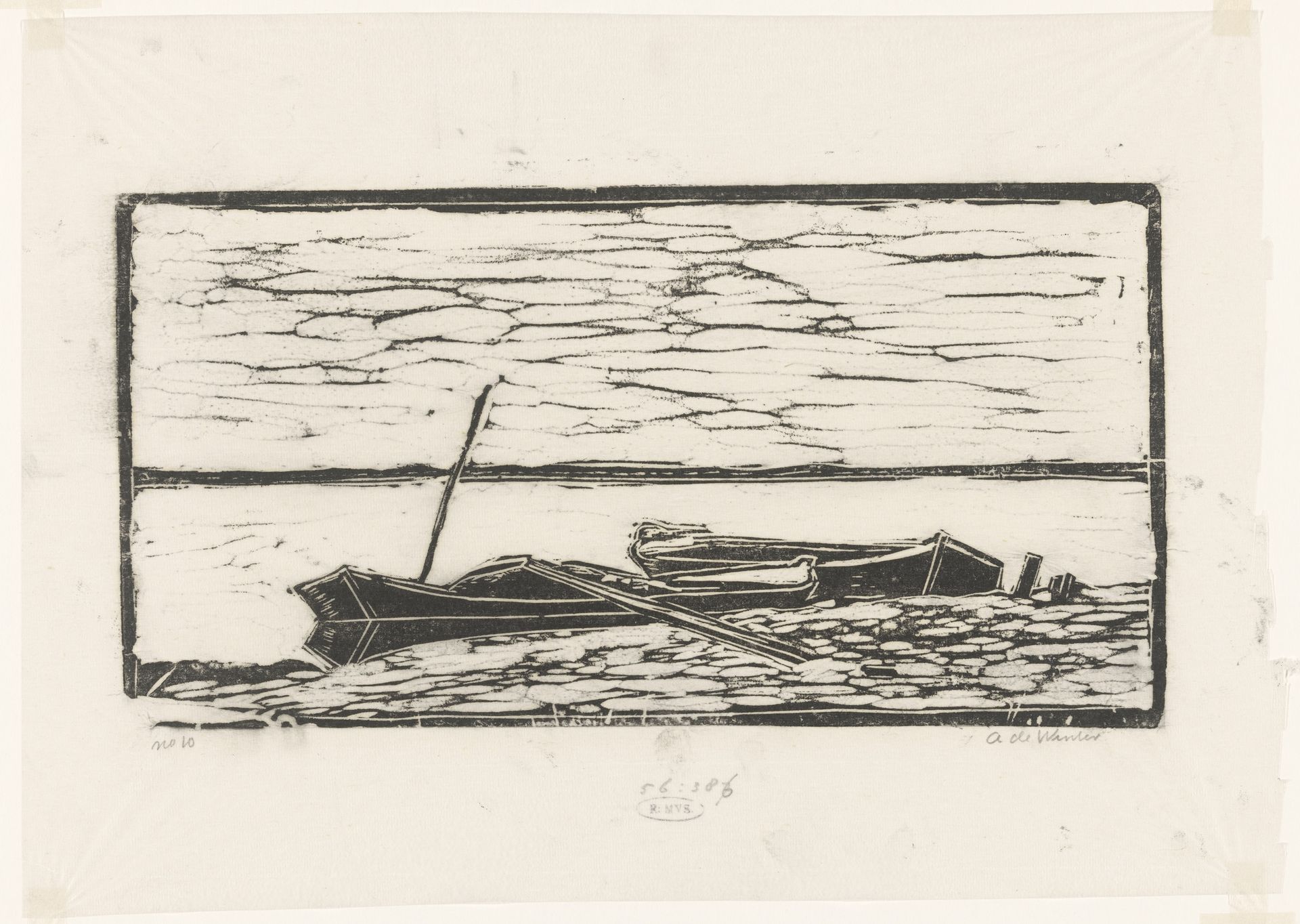 Twee boten in het water by Janus de Winter