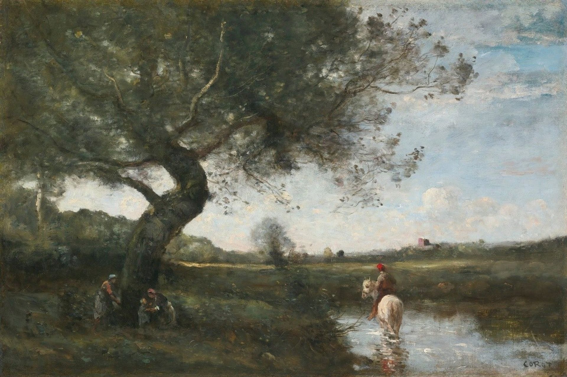 Le Ruisseau Au Cheval Blanc by Camille Corot