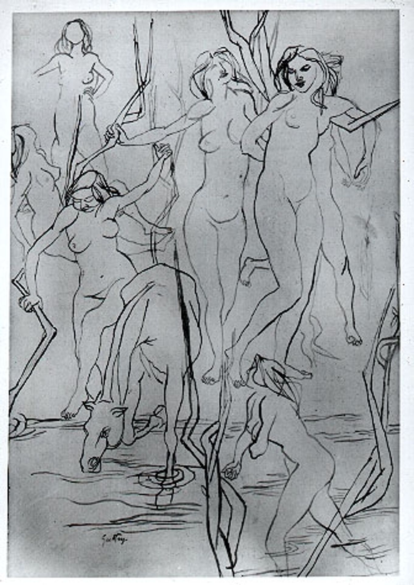 Donne e cavalli by Renato Guttuso