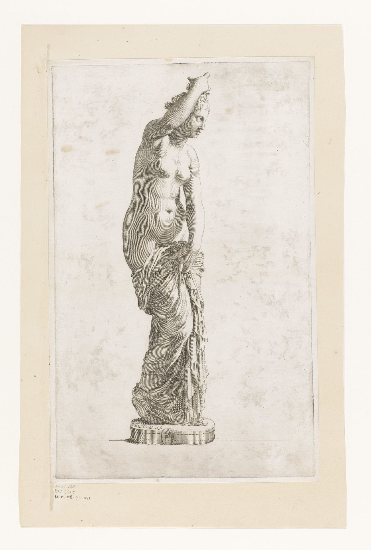 Standbeeld van Venus by Claude Mellan