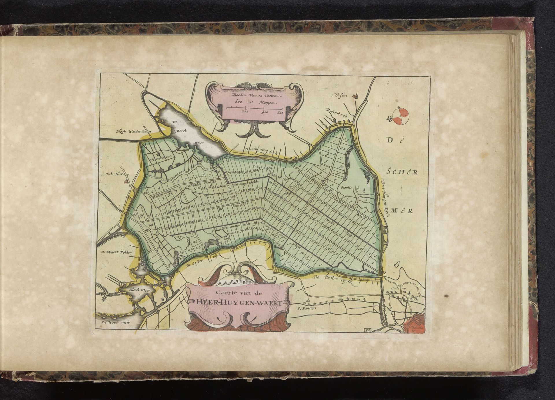 Kaart van de ingepolderde Heerhugowaard by Anonymous