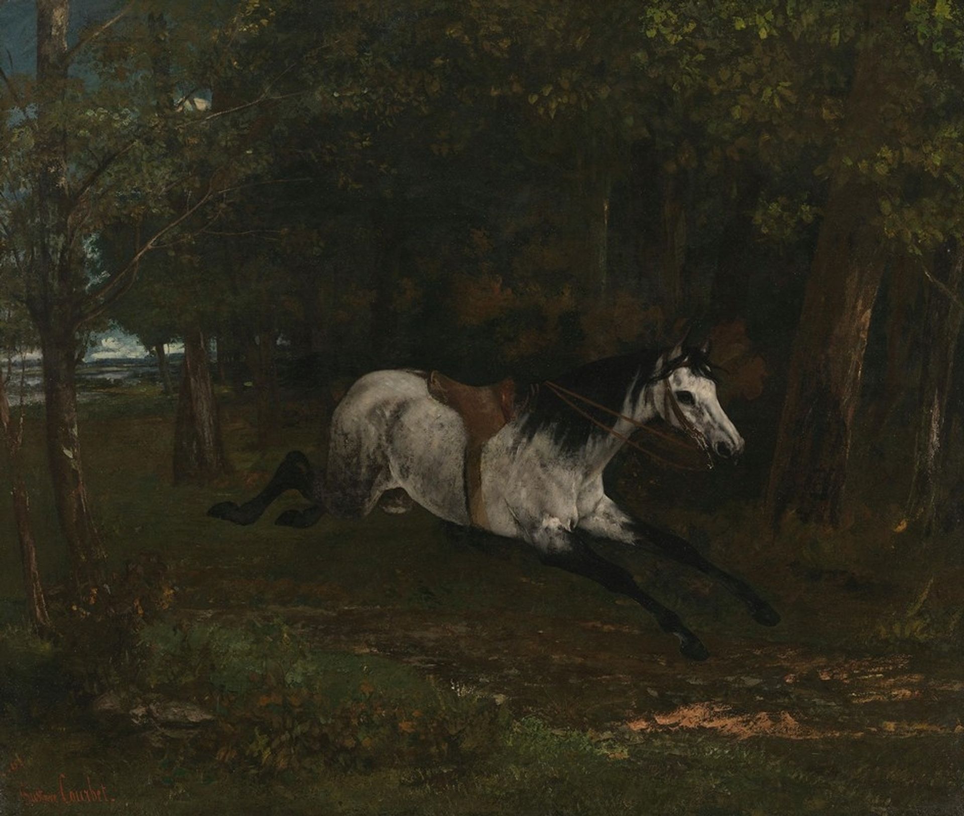 Durchgehendes Pferd by Gustave Courbet