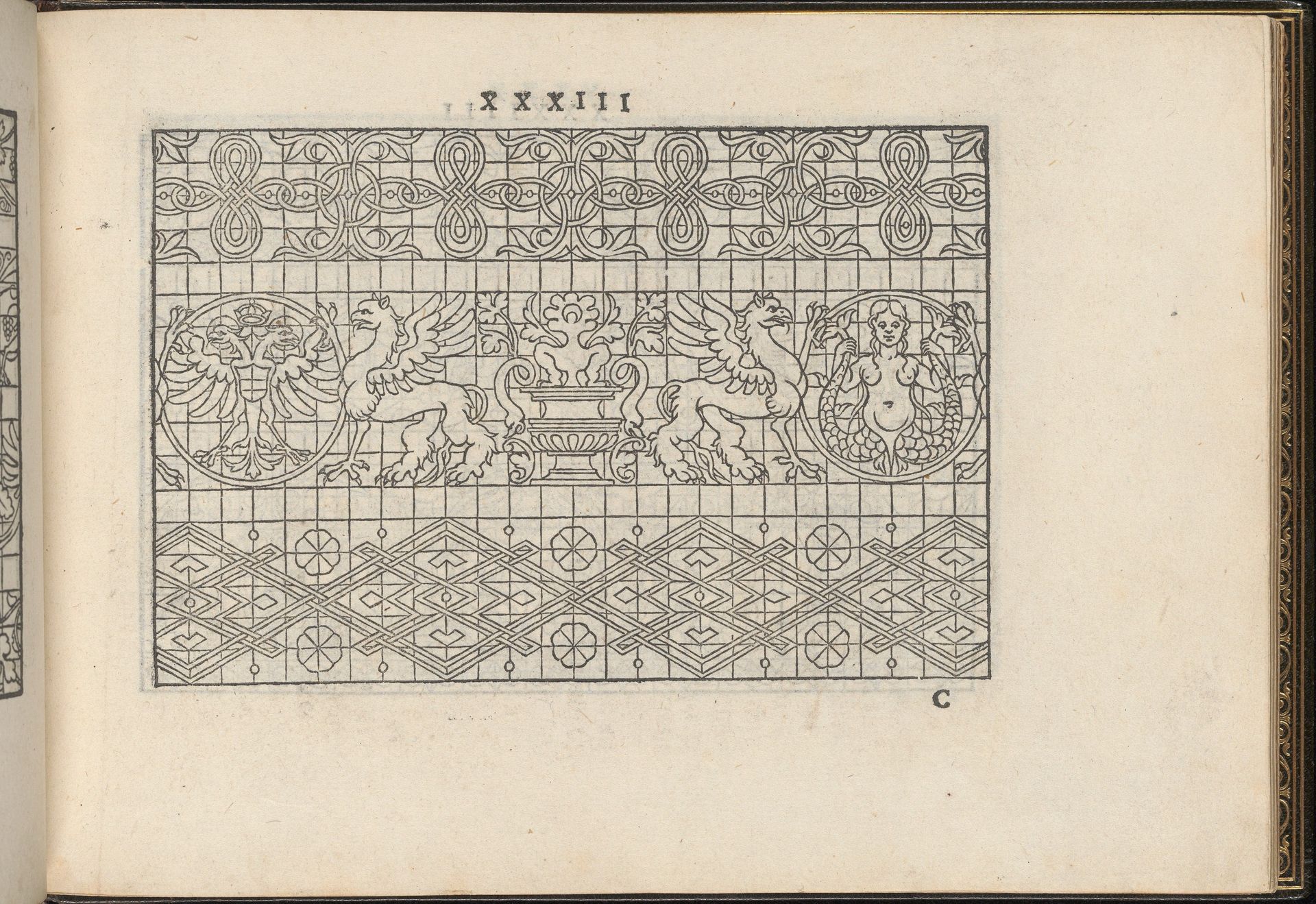 La Vera Perfettione del Disegno di varie sorti di recami, page 17 (recto) by Giovanni Ostaus