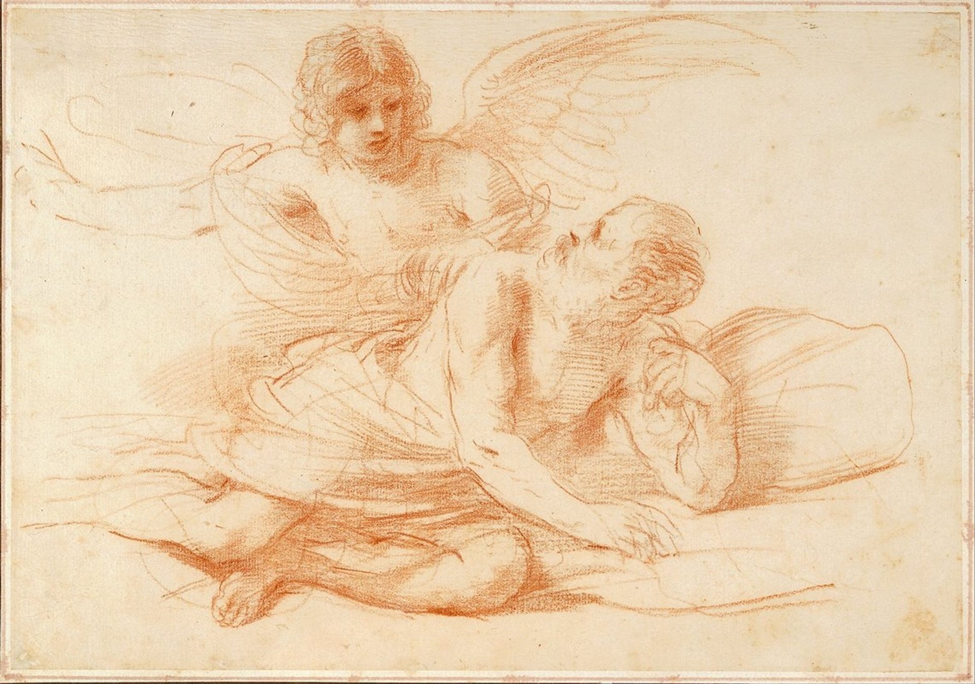 St Peter and the angel by Guercino
