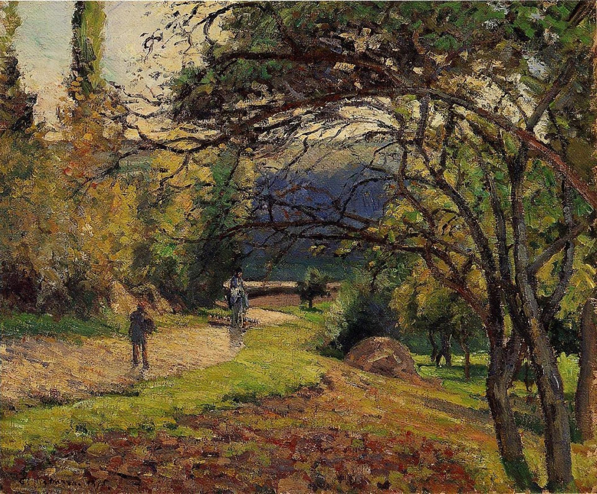The Little Bridge, Pontoise by Camille Pissarro