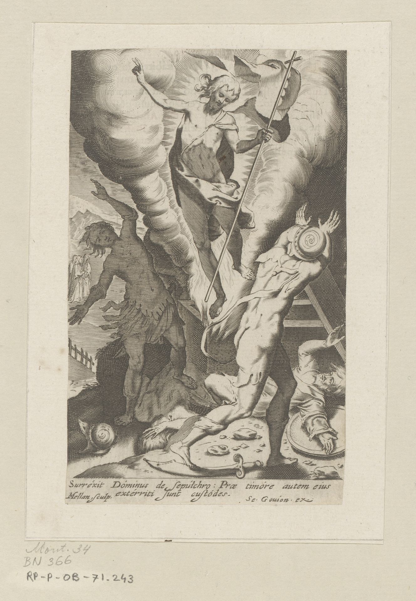 Opstanding van Christus by Claude Mellan
