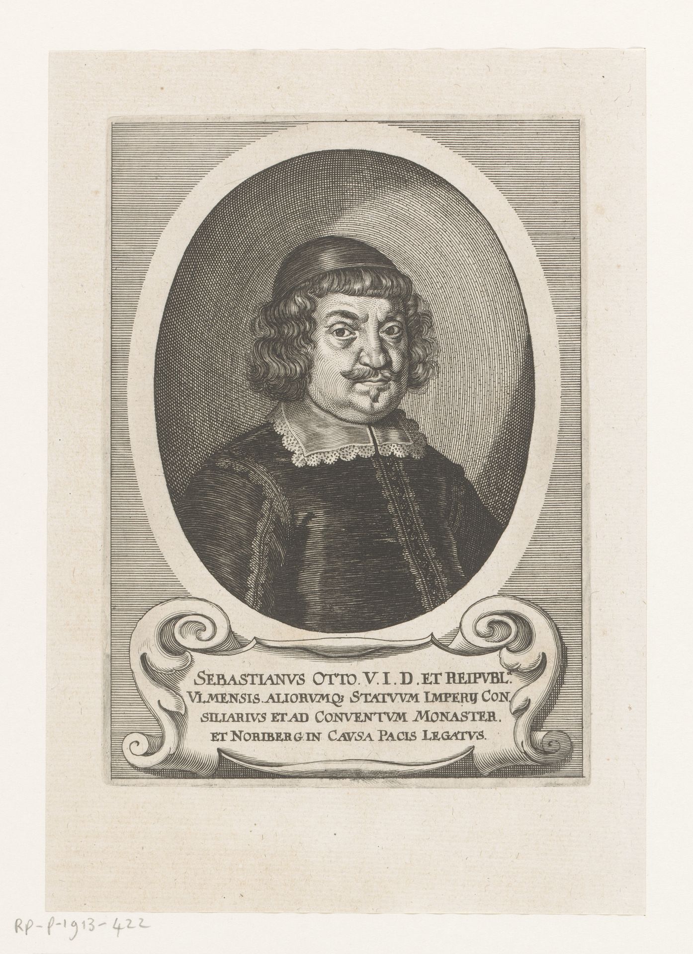 Portret van Sebastian Otto by Matthäus (I) Merian