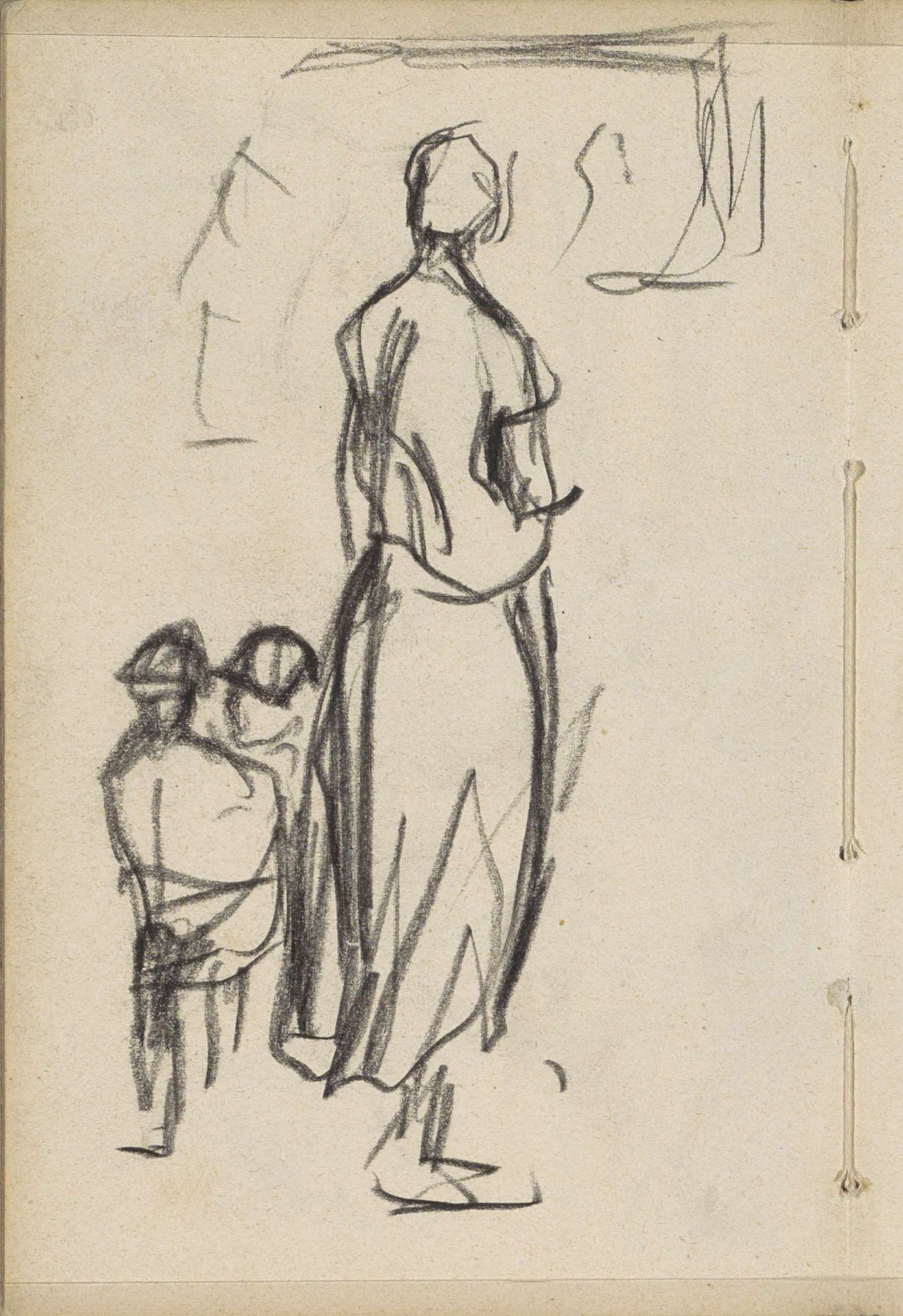 Figuren in de Galgenstraat te Amsterdam by George Hendrik Breitner
