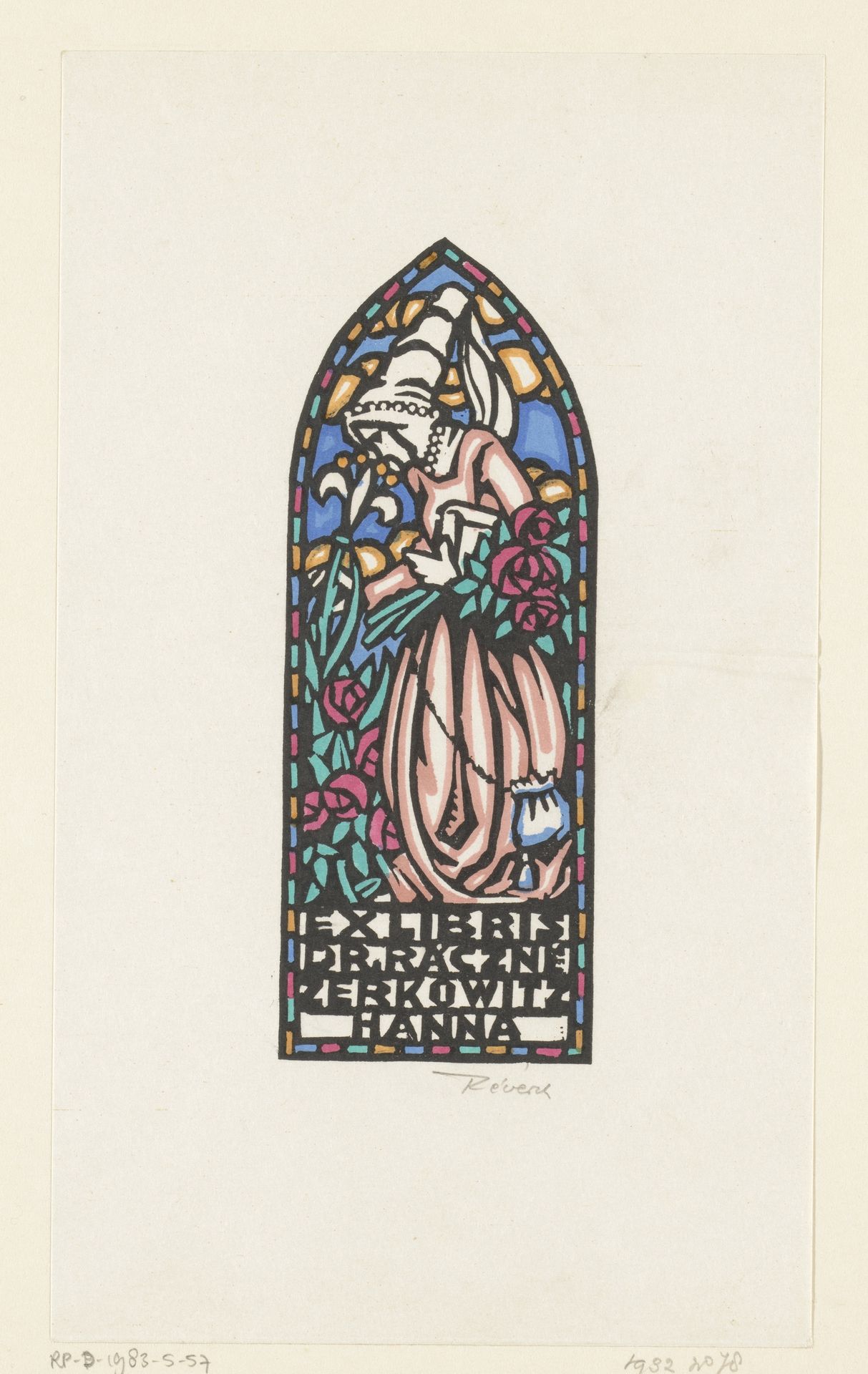 Ex libris van Hanna Ráczné Zerkowitz by Kornél Révész