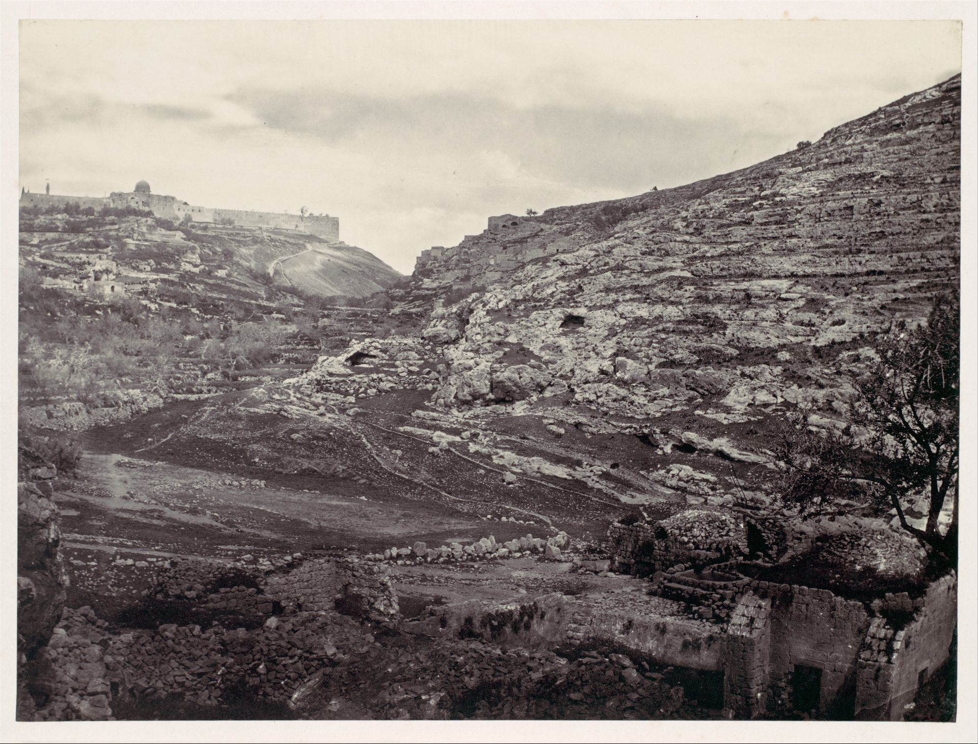 Mount Moriah, Jerusalem, from the Well of En Rogel by Francis Frith