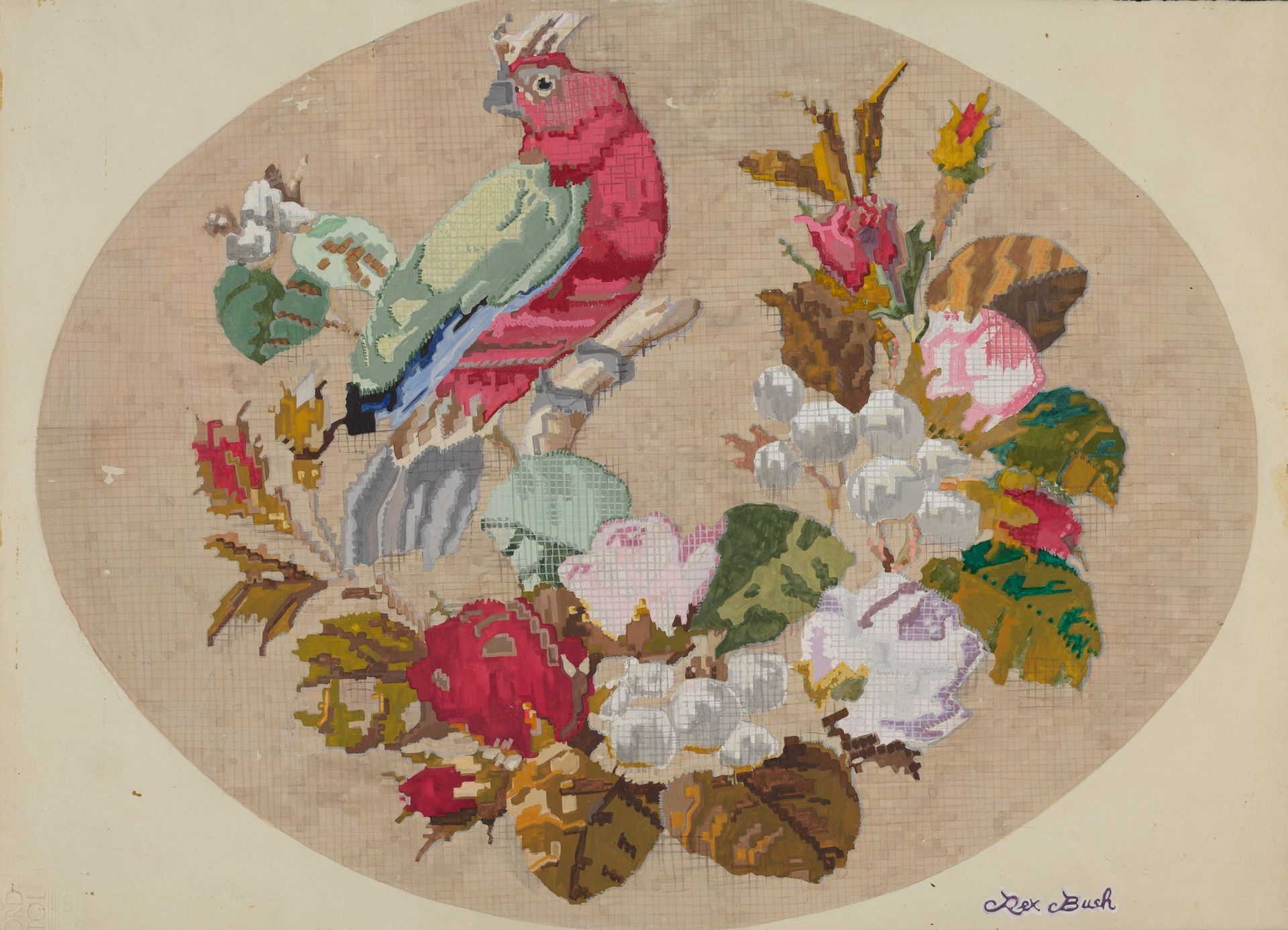 Embroidered Picture by Rex F. Bush