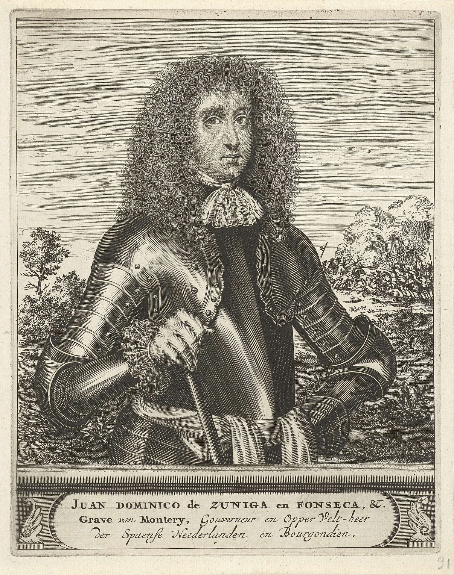 Portret van Juan Domingo de Zuñiga y Fonseca by Christiaan Hagen