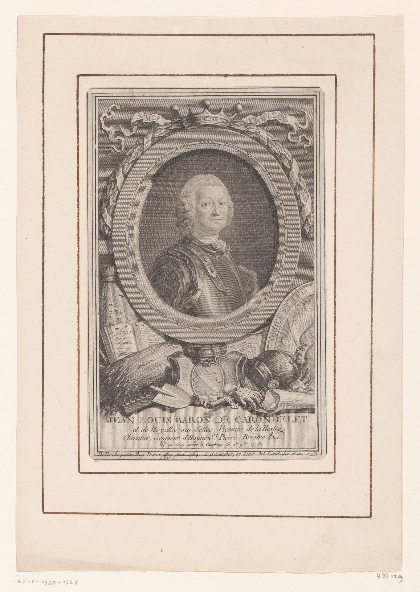 Portret van Jean Louis de Carondelet by Charles Etienne Gaucher