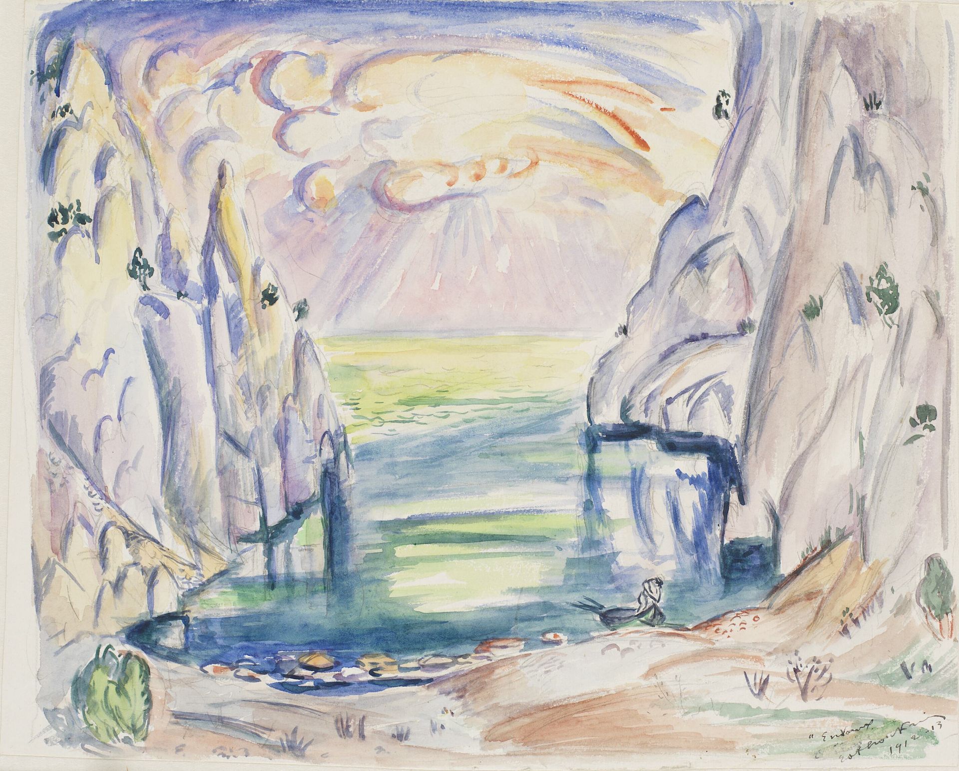 Vigen ved En Vaux, Cassis by Othon Friesz