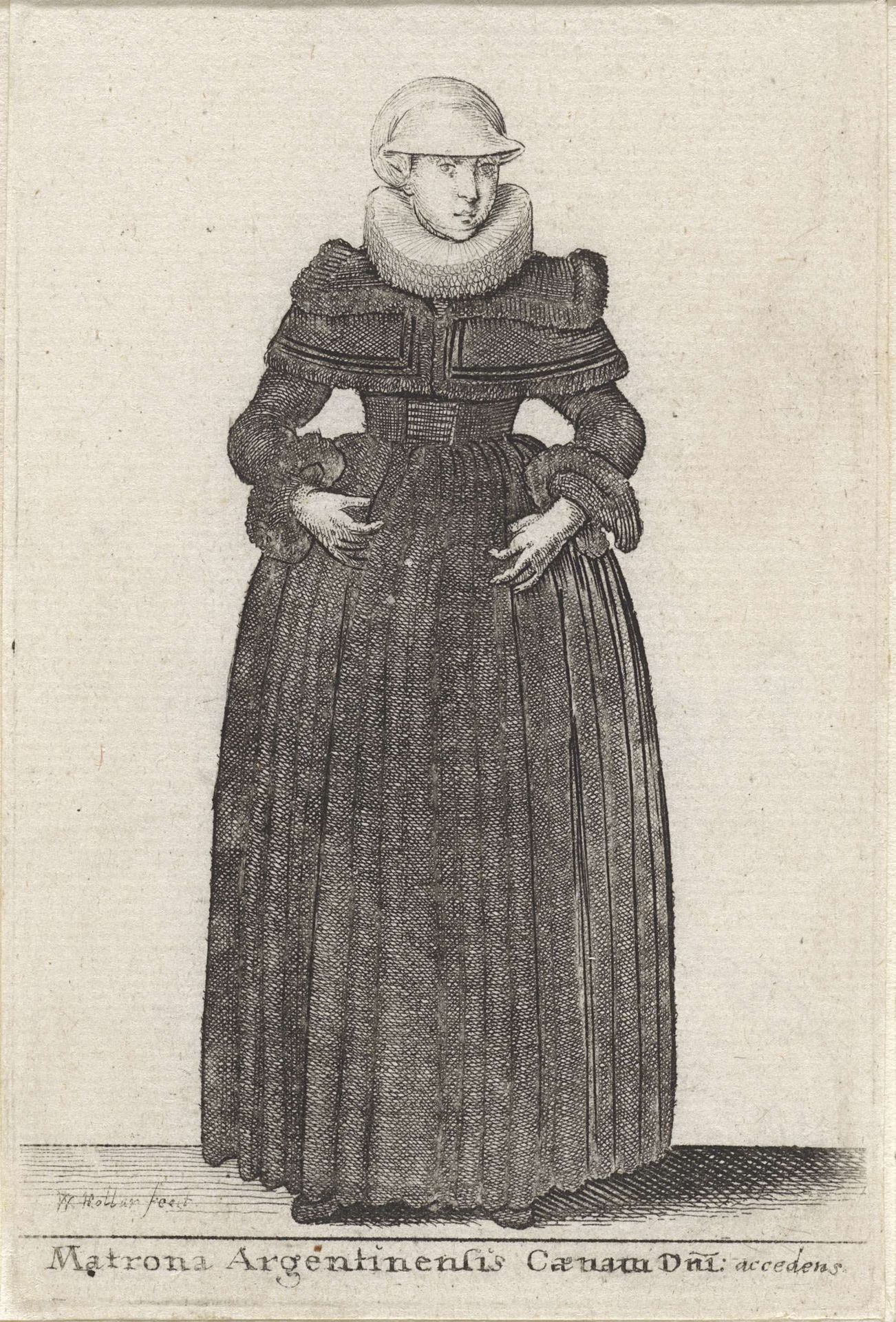 Matrona Argentinensis Coenam Dni by Wenceslaus Hollar