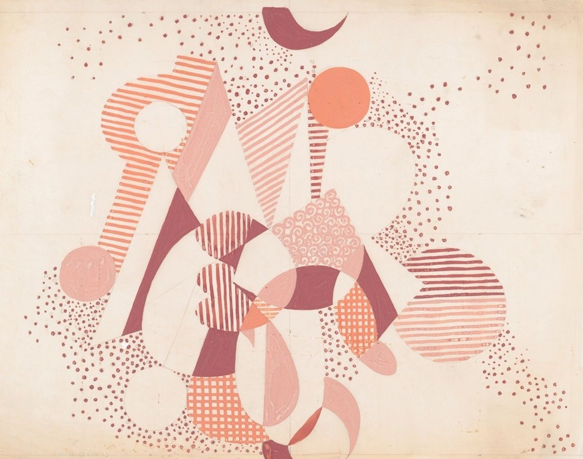 Design for an unidentified project.] [Color study of an abstract theme by Winold Reiss