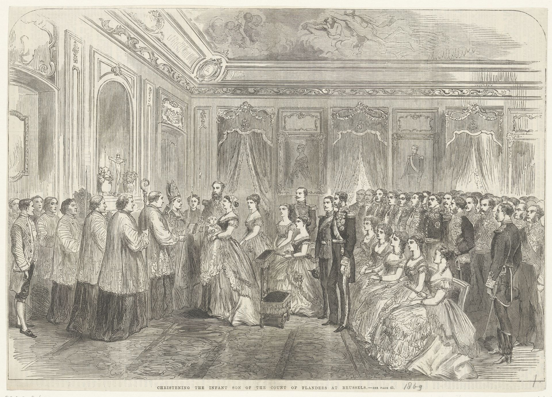 Doop van prins Boudewijn, 1869 by Anonymous