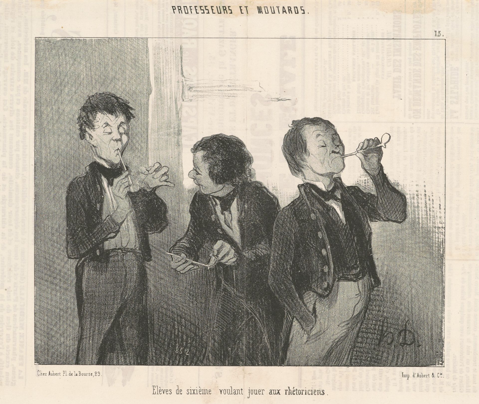 Eléves de sixième voulant jouer aux rhétoriciens by Honoré Daumier