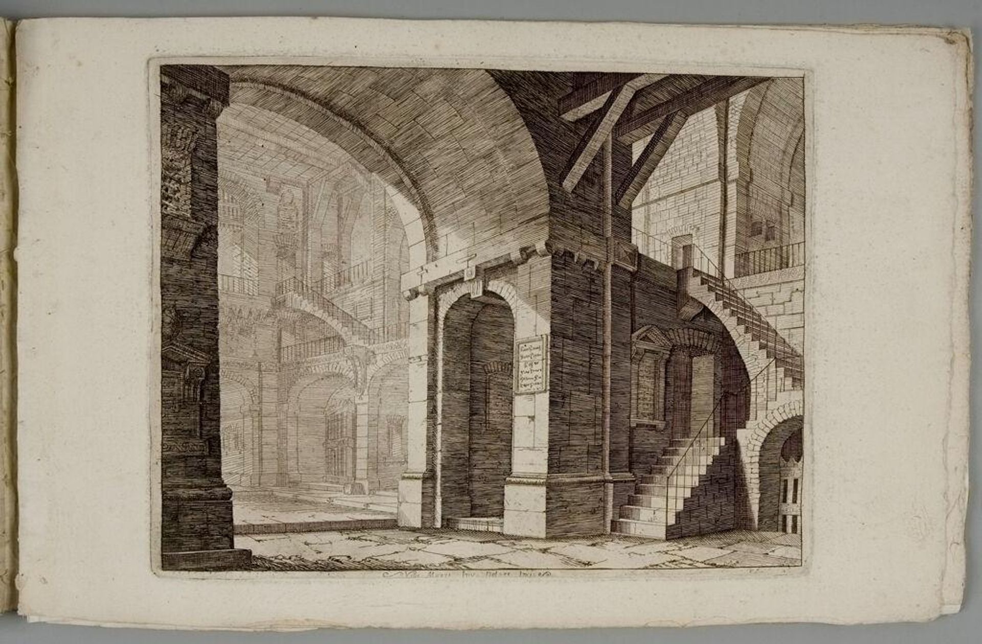 Interior of a Castle with Composite Corinthian/Egyptian Columns by Scipione Daretti