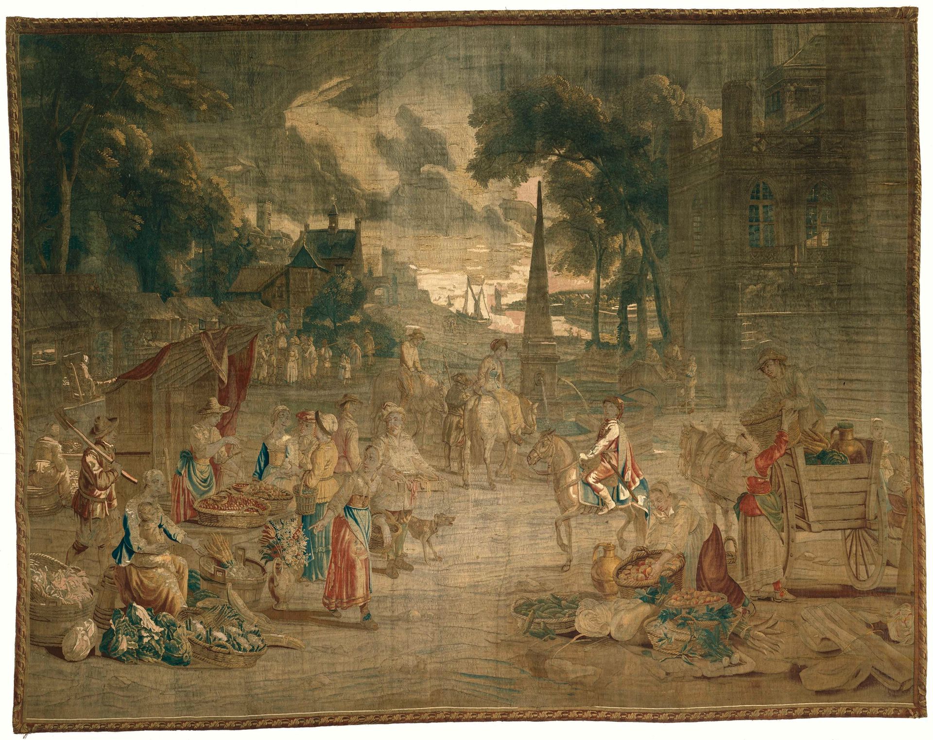 De fruit- en groentemarkt by Urbanus Leyniers