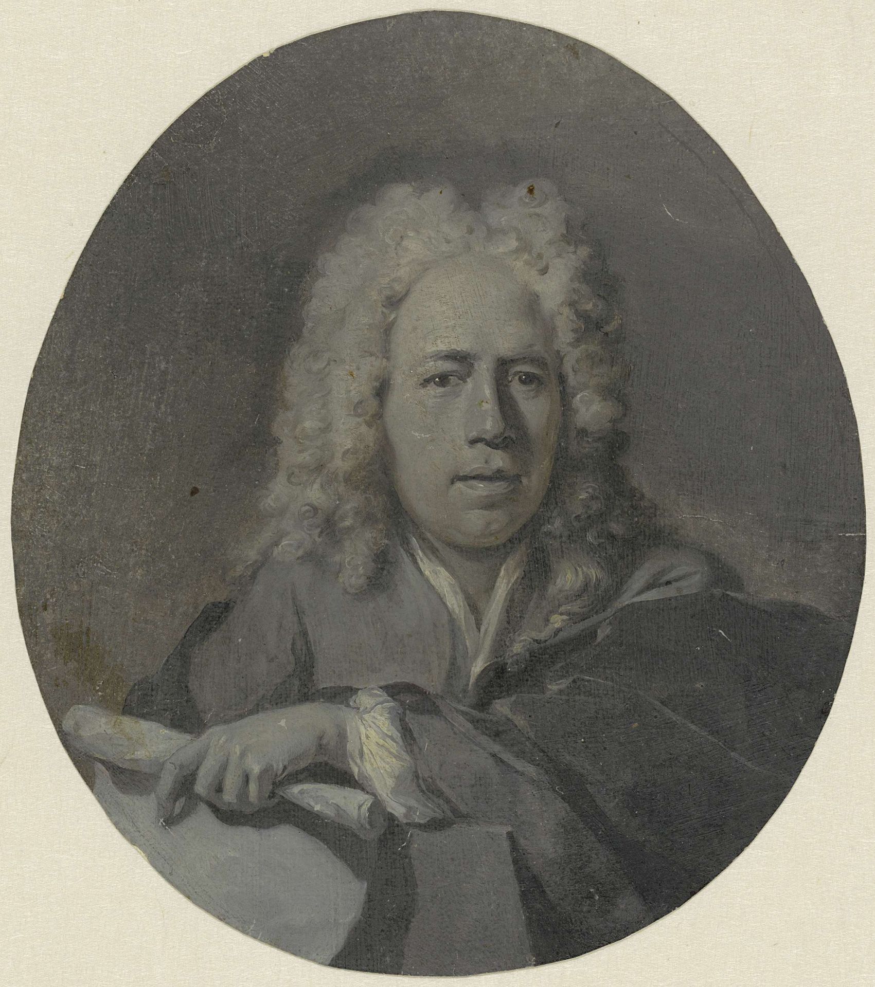 Portret van de schilder Carel Borchaert Voet by Nicolaas Verkolje