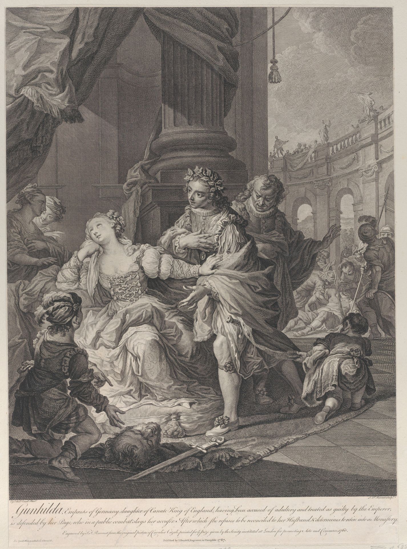 Gunhilda accused of adultery by Simon Francis Ravenet, the elder
