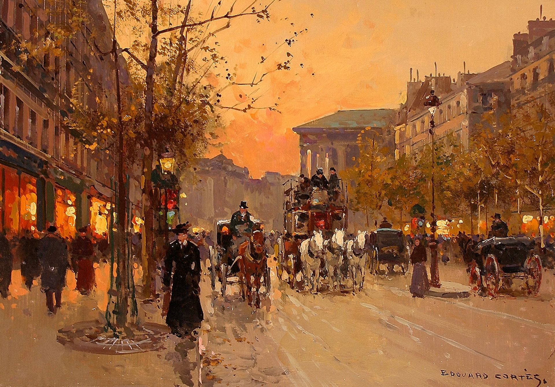 Boulevard de la Madeleine by Edouard Cortes