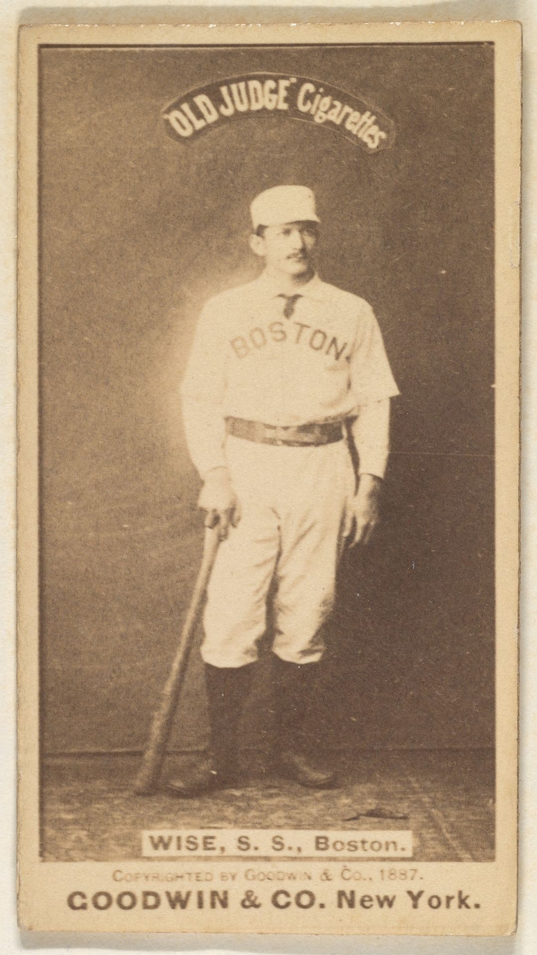 Wise, Shortstop, Boston, from the Old Judge series (N172) for Old Judge Cigarettes by Goodwin & Company