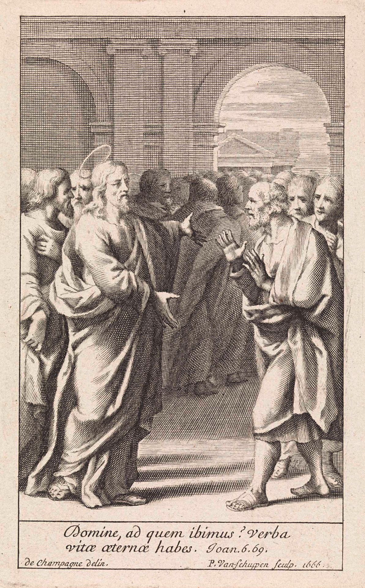 Christus en Petrus by Pieter van Schuppen
