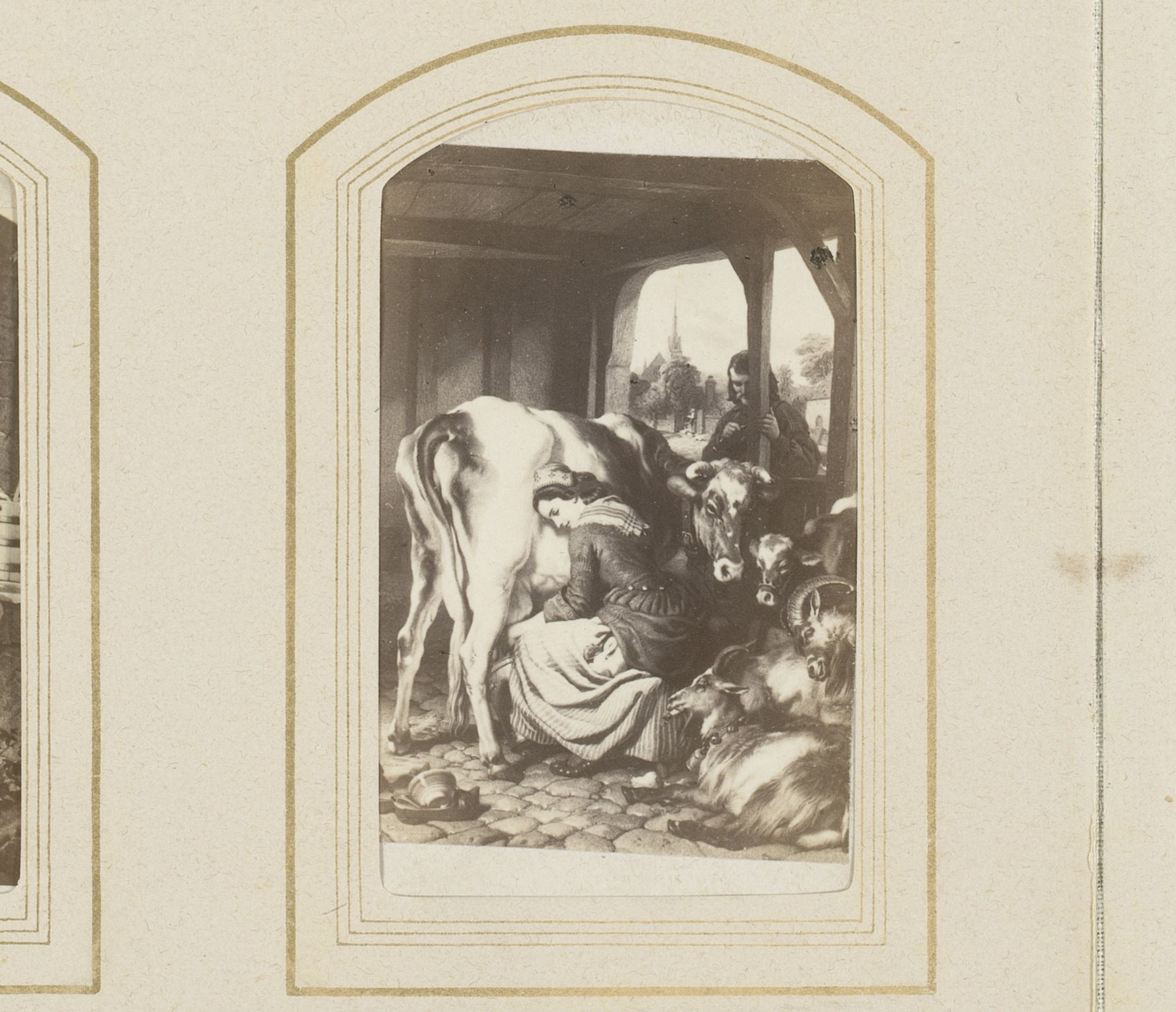 Fotoreproductie van The maid and the magpie by Anonymous