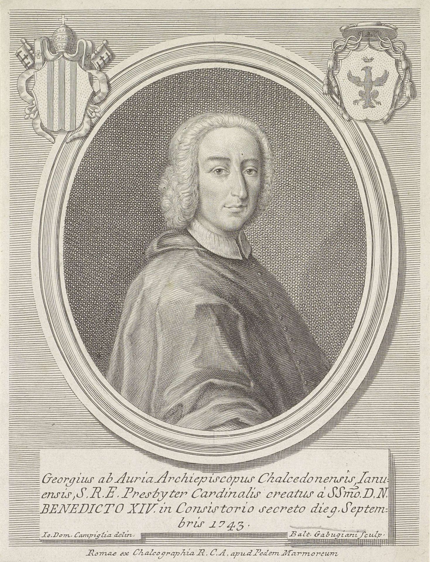 Portret van kardinaal Giorgio Doria by Baldassare Gabbugiani