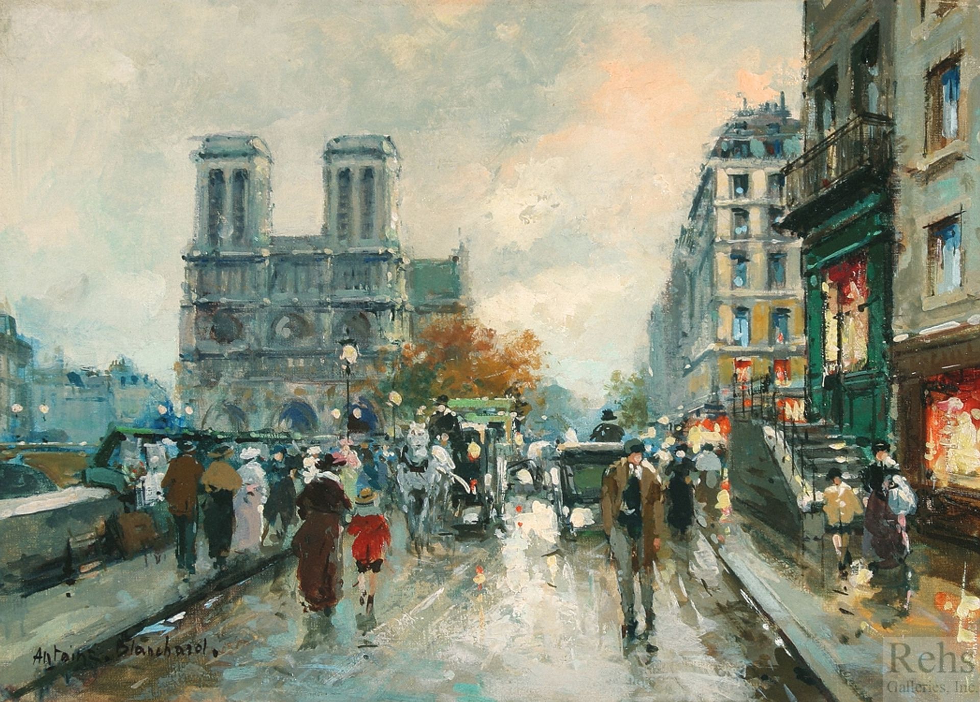 Notre Dame Quai Saint Michel by Antoine Blanchard