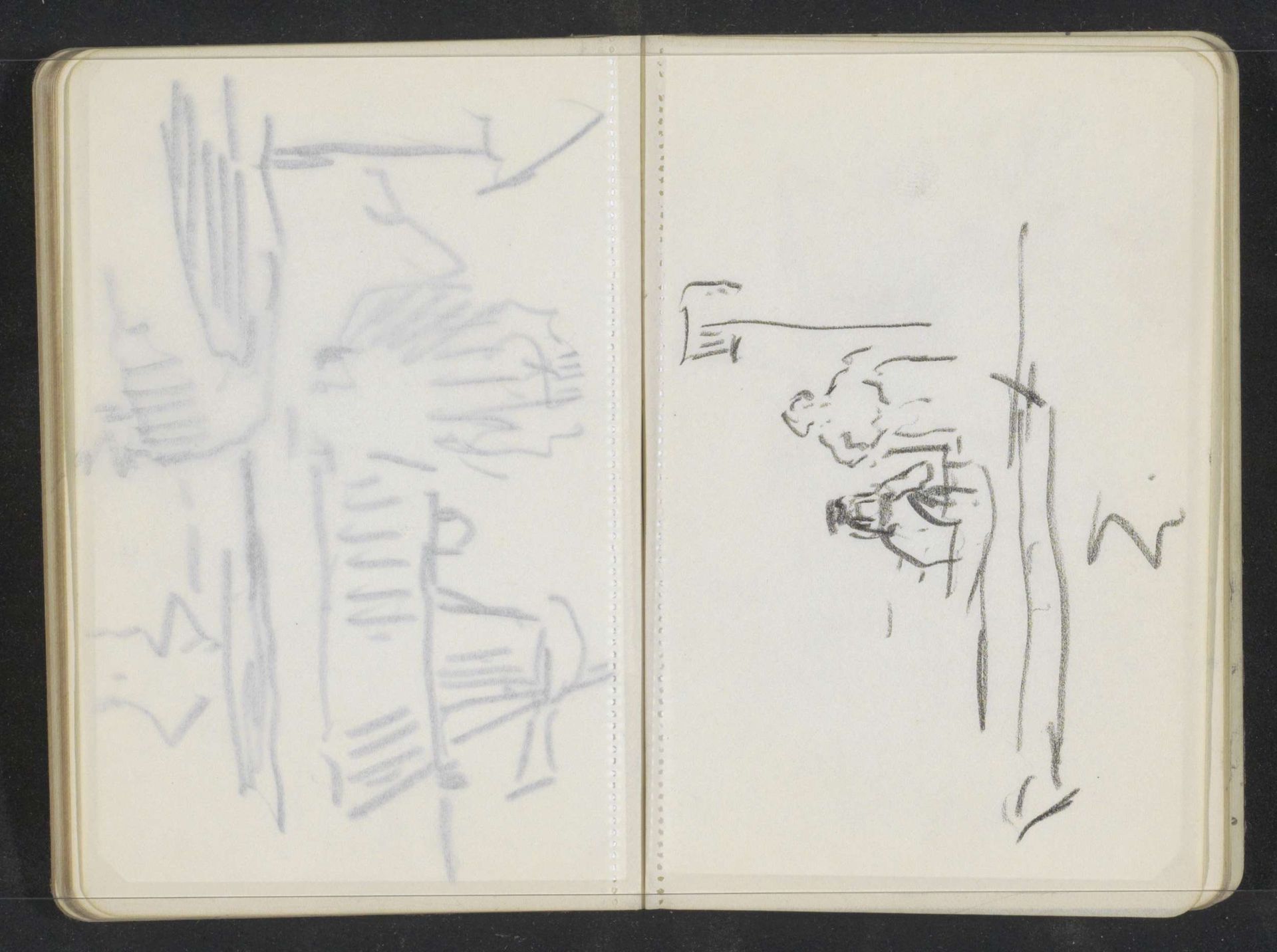 Figuur, mogelijk op een kade by Alexander Shilling