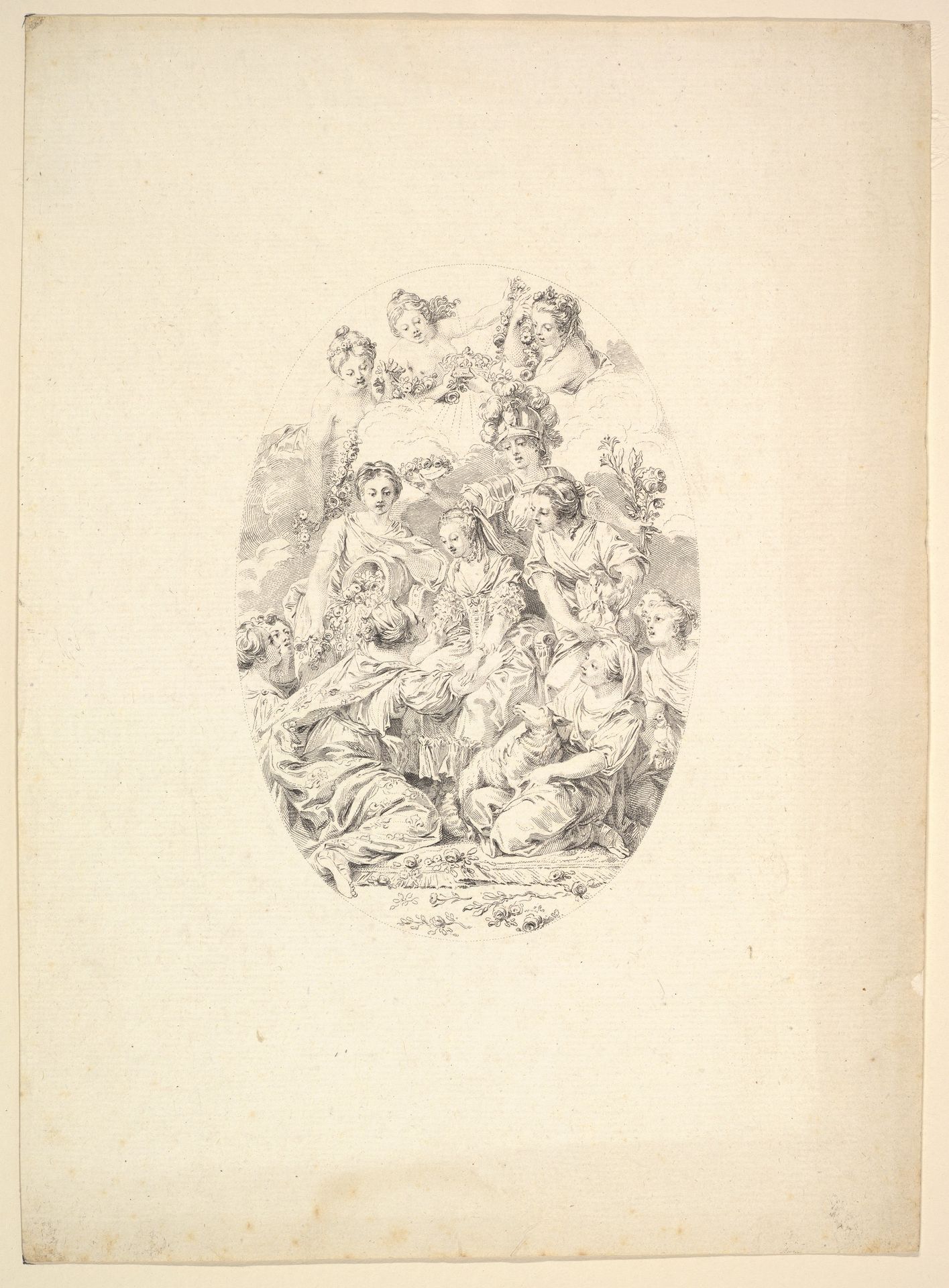 Allegory of Marie Antoinette by Augustin de Saint-Aubin