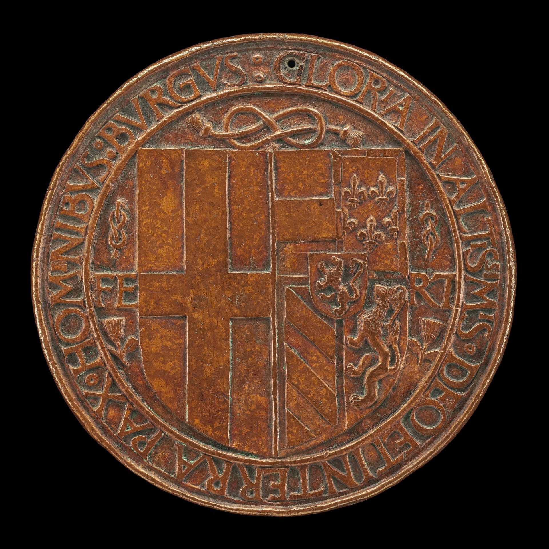 Arms of Filiberto Impaling Those of Margaret [reverse] by Jean Marende