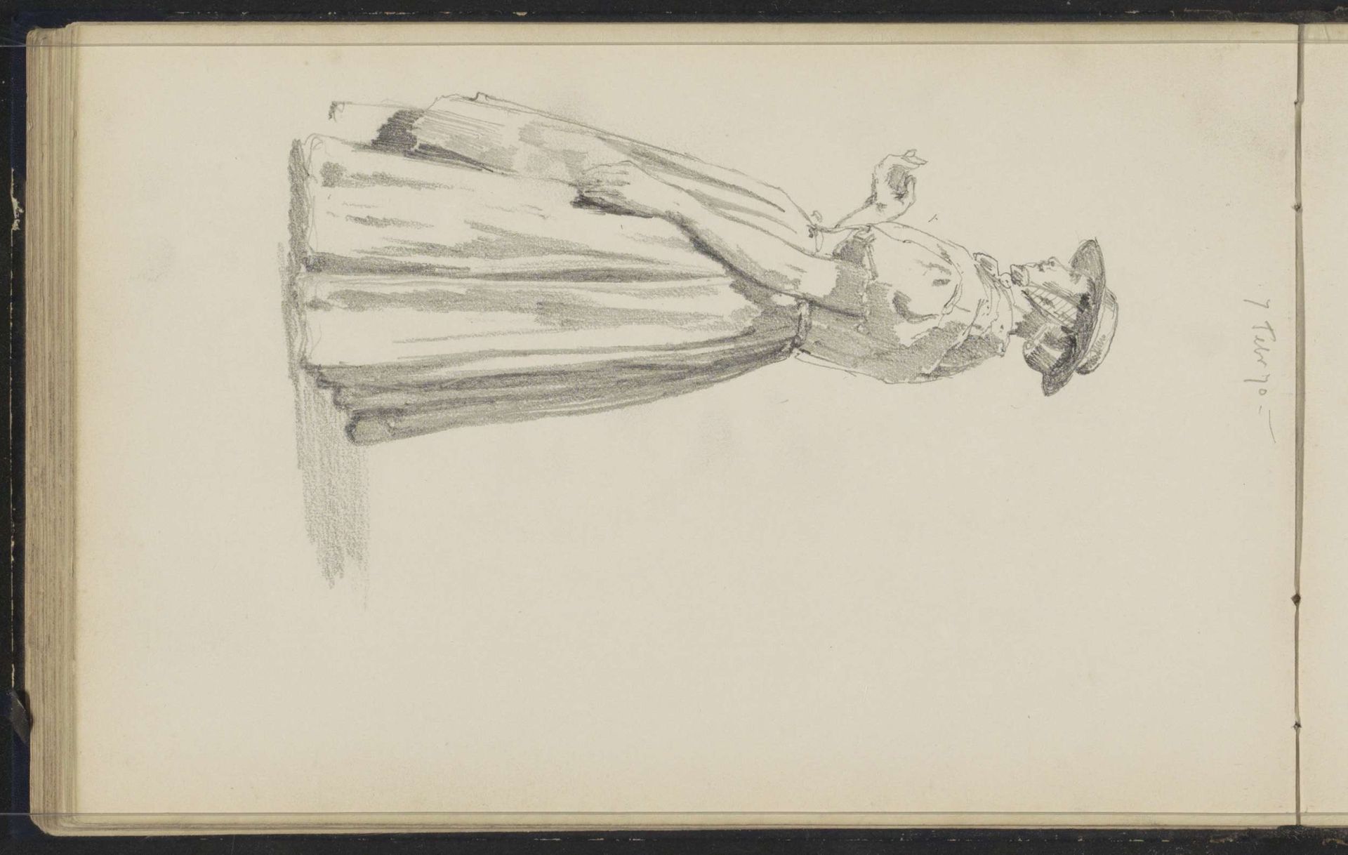Vrouw met een hoed by Cornelis Springer
