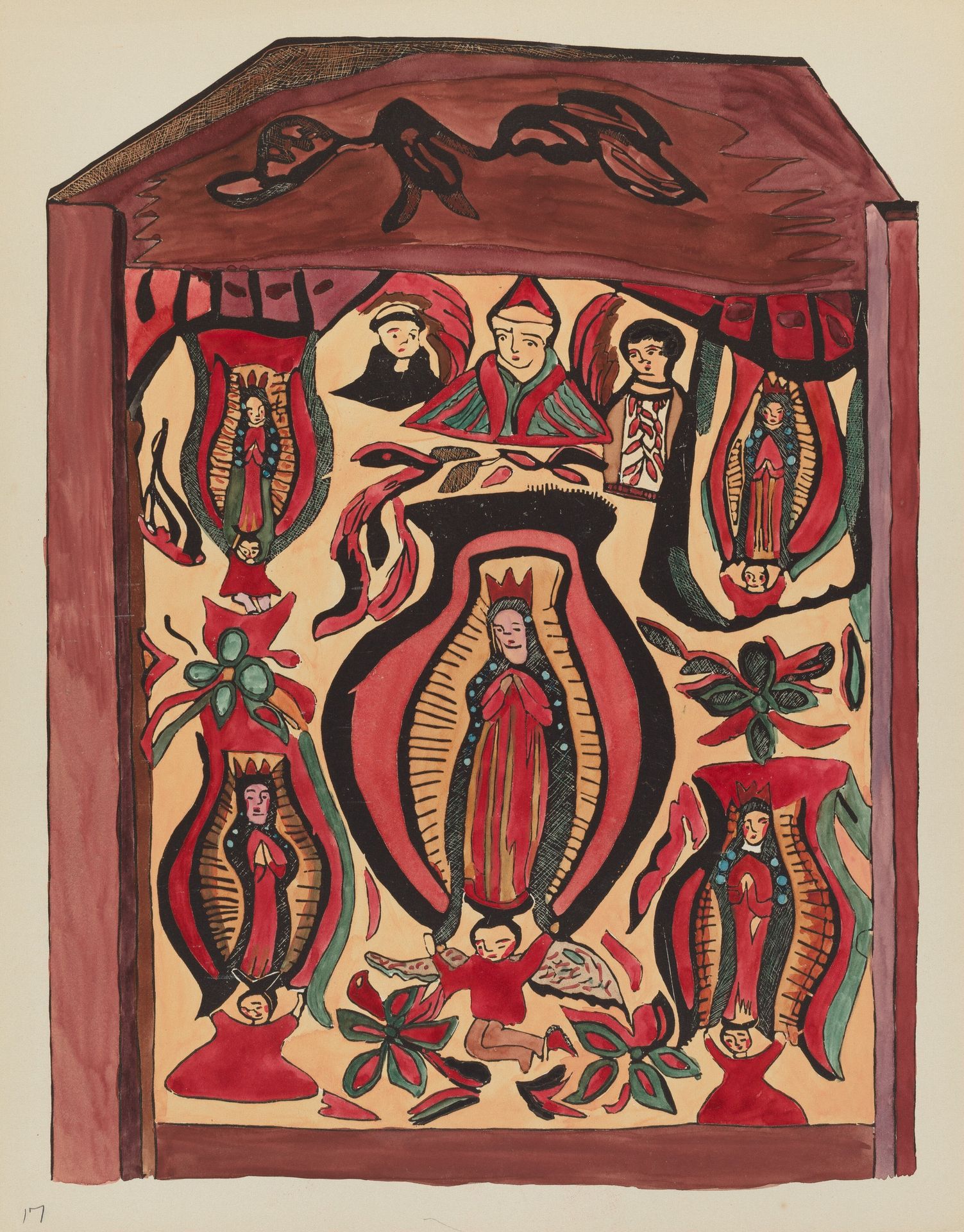 Plate 32: Our Lady of Guadalupe: From Portfolio "Spanish Colonial Designs of New Mexico by Anonymous